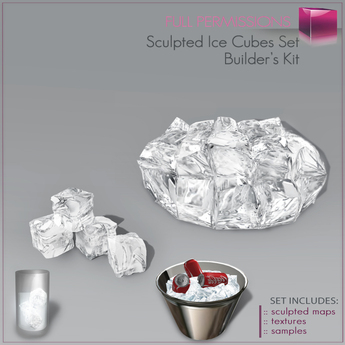 Second Life Marketplace - Full Perm Ice Cube Sculpt Pack - Ice Cubes ...